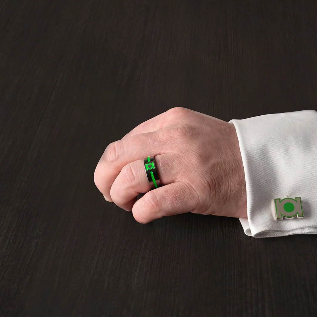 DC Green Lantern Symbol Cufflinks - Image 3