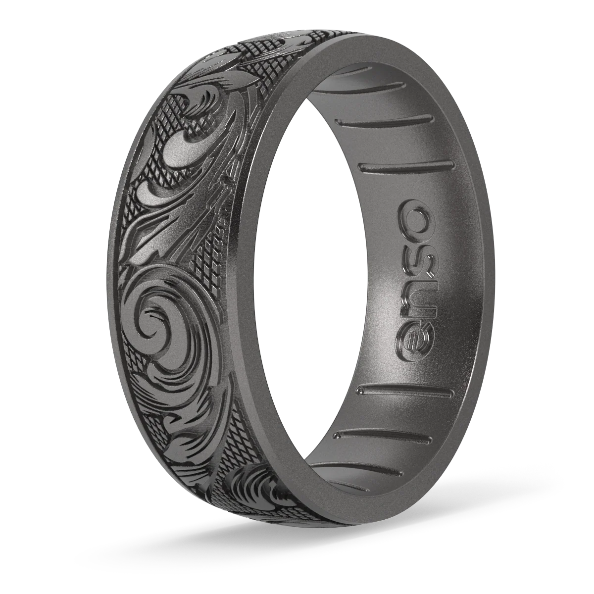 Etched Signature Silicone Ring - Flourish