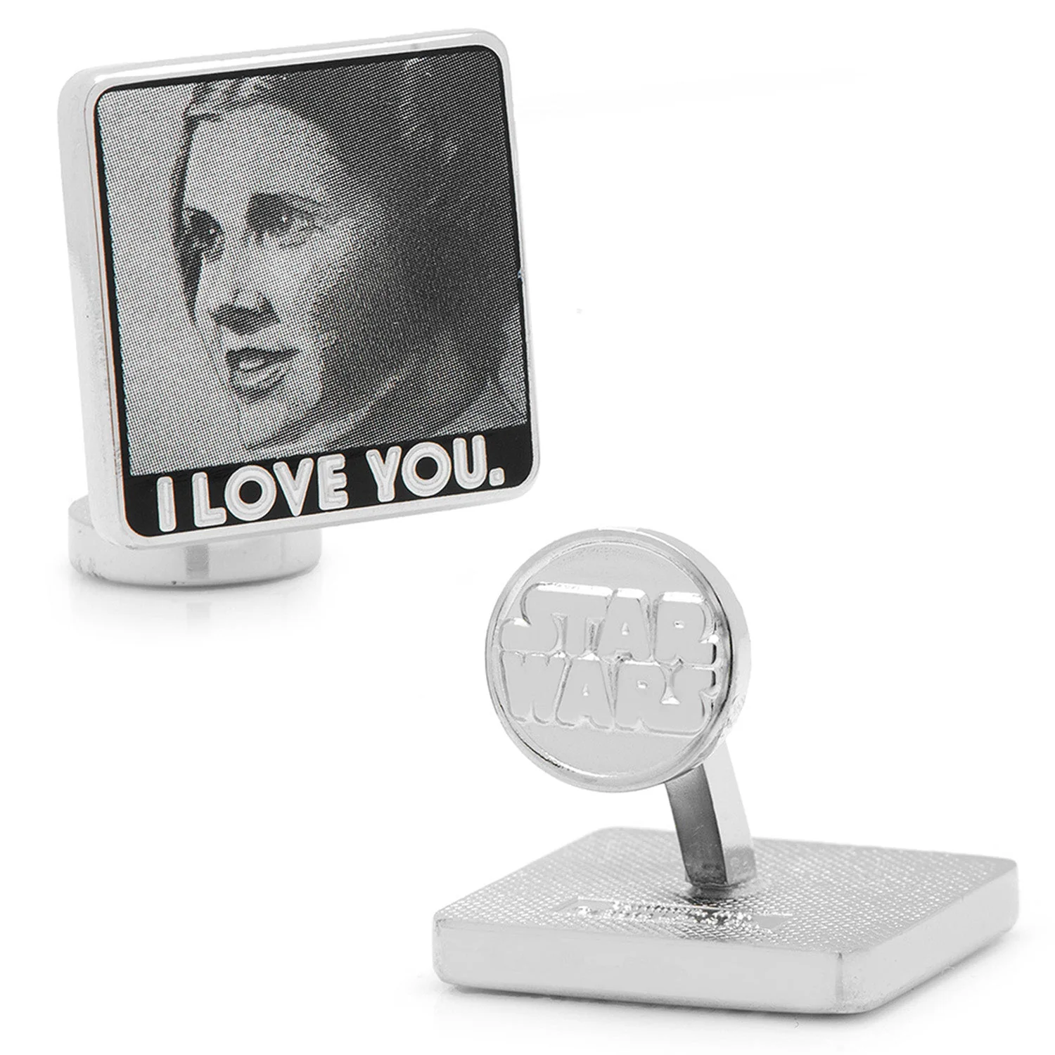 Star Wars Princess Leia and Han Solo "I Love You / I Know" Photo Cufflinks - Image 2
