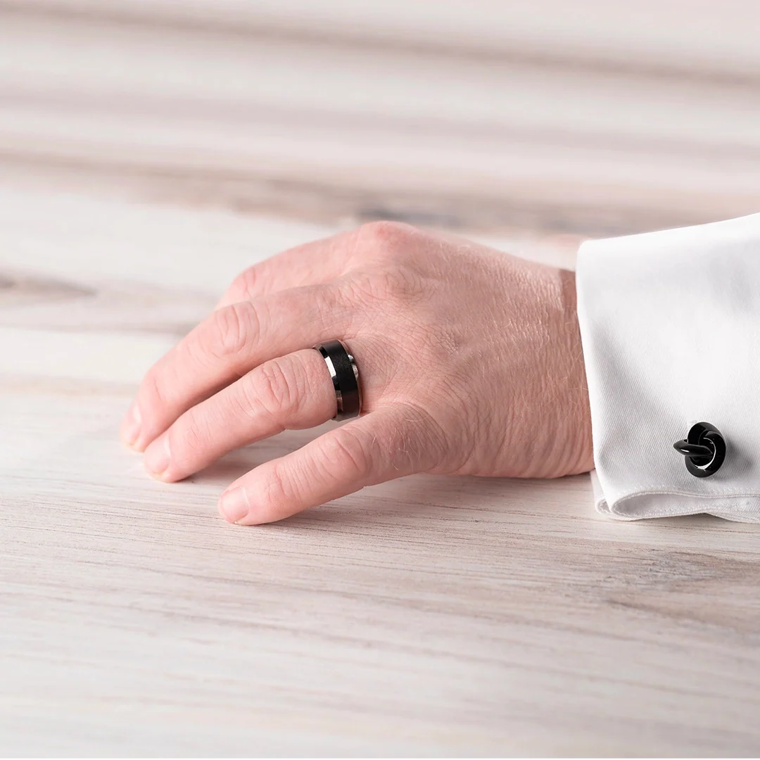 Sterling Silver Black Knot Cufflinks - Image 3